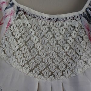 Pink and White Blouse